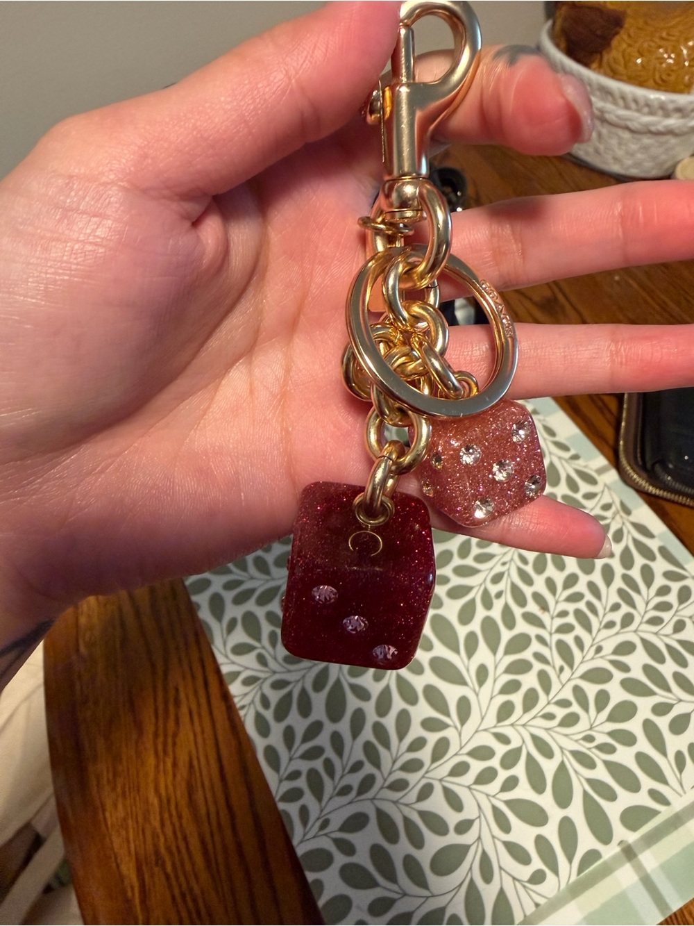 Coach dice charm